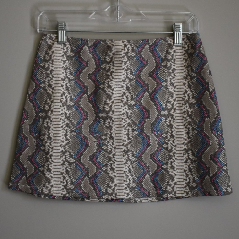Printed Mini Skirt, Small